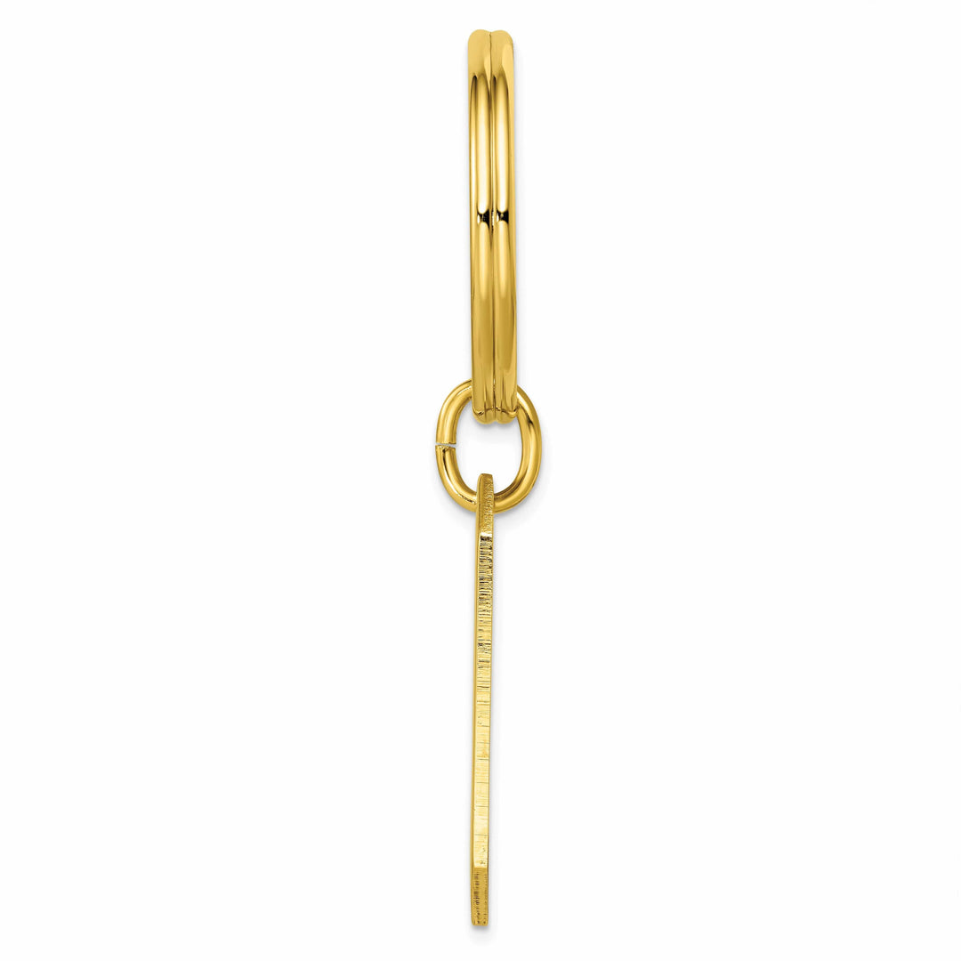 Jere Collection Key Ring Yellow Gold Plated with Engravable Area Key Ring