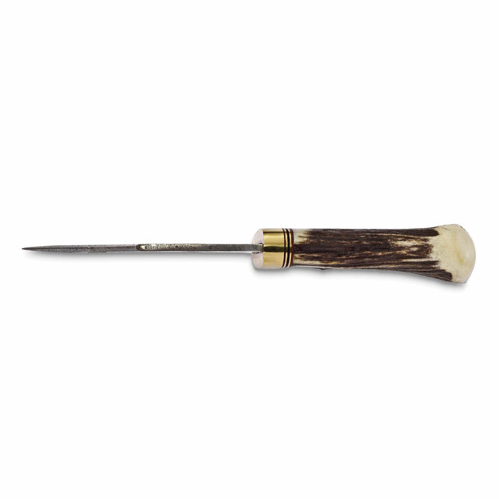 Lovely Rita's Knife Collection Damascus 256 Layer Fixed Blade Stag Horn Knife