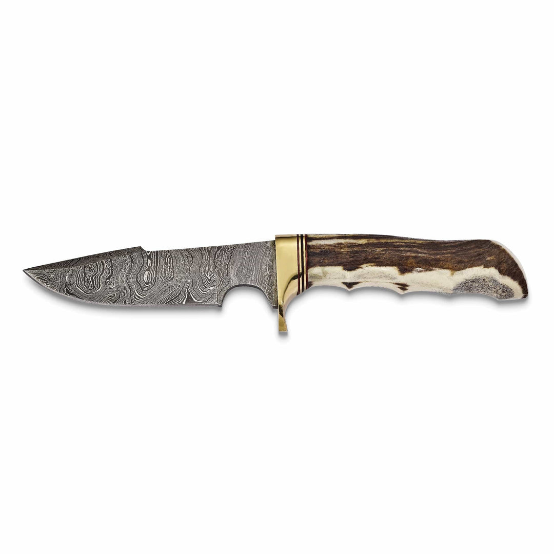 Lovely Rita's Knife Collection Damascus 256 Layer Fixed Blade Stag Horn Knife