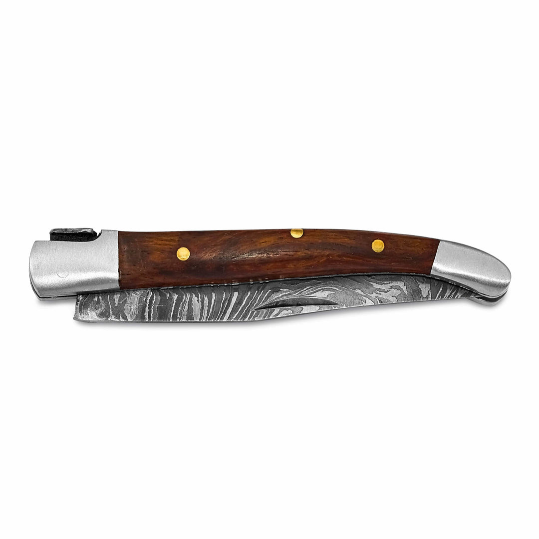 Lovely Rita's Knive Collection 256Layer Folding Blade Walnut Wood Handle Knife