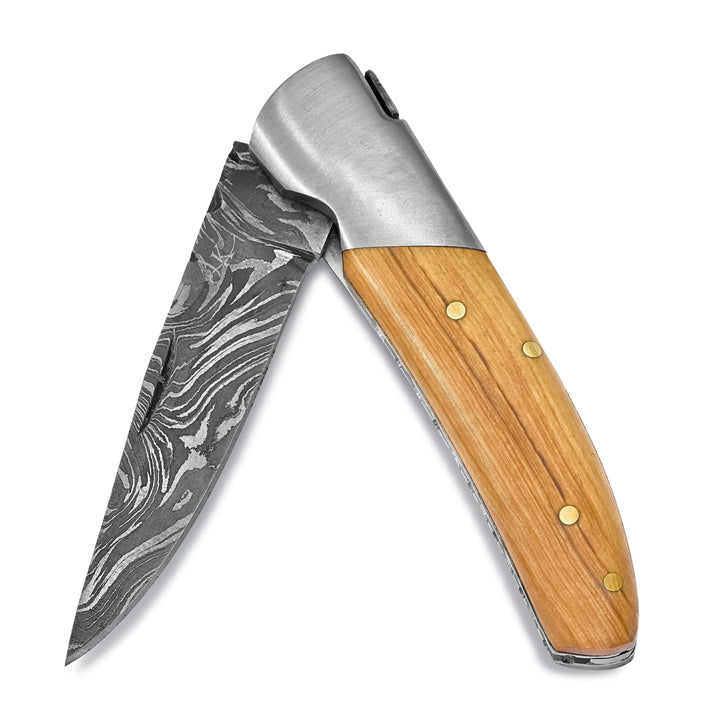 Lovely Rita's Knive Collection Damascus 256Layer Folding Blade Wood Knife