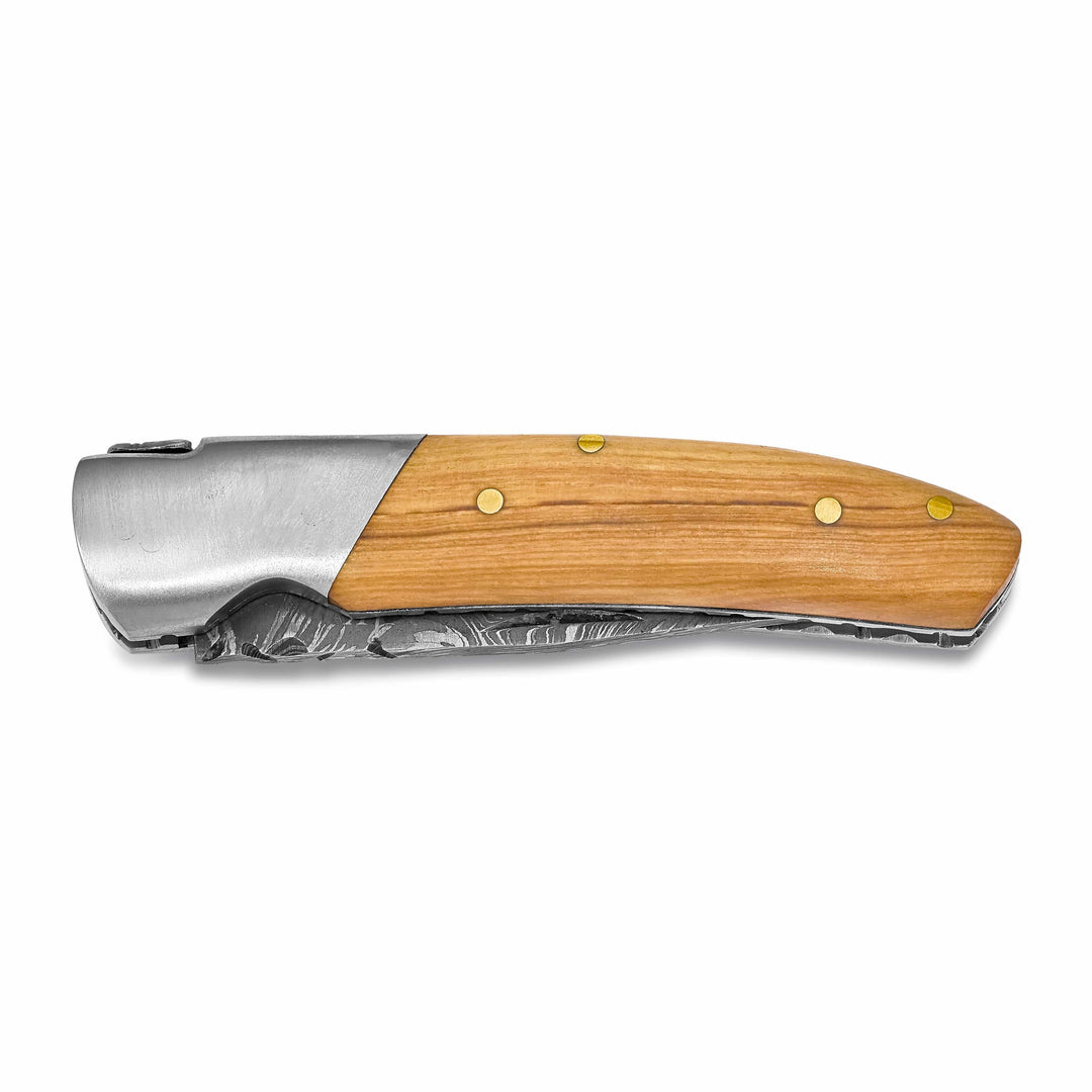 Lovely Rita's Knive Collection Damascus 256Layer Folding Blade Wood Knife