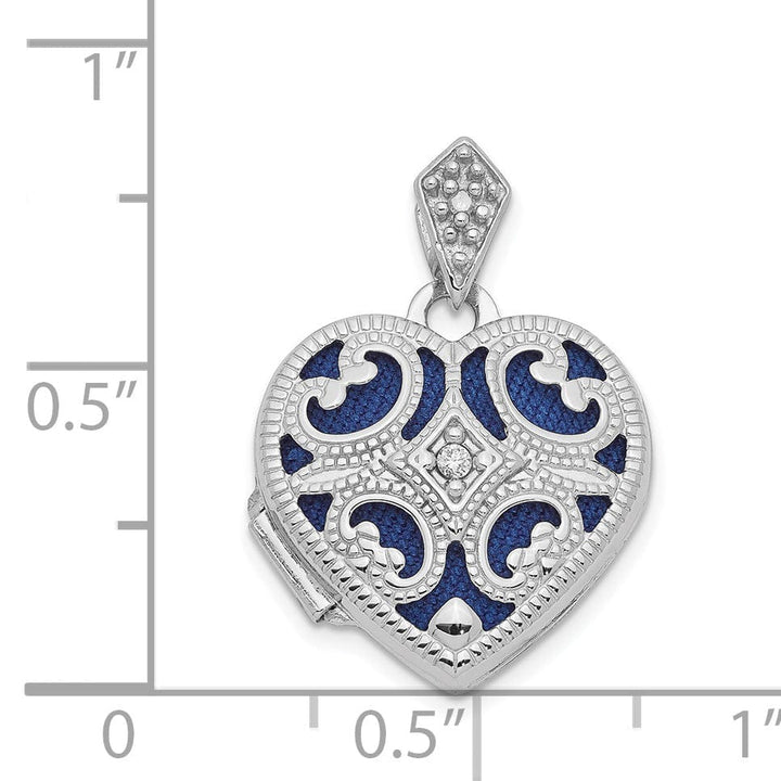 Lovely Rita's Locket 14k White Gold Diamond Heart Locket