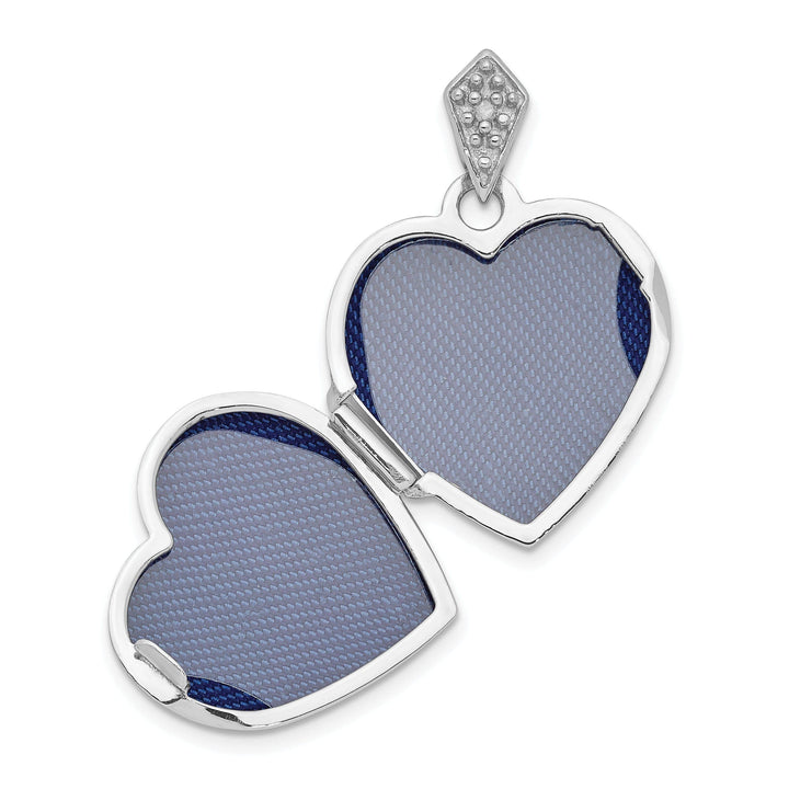 Lovely Rita's Locket 14k White Gold Diamond Heart Locket