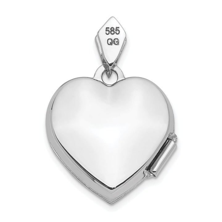 Lovely Rita's Locket 14k White Gold Diamond Heart Locket