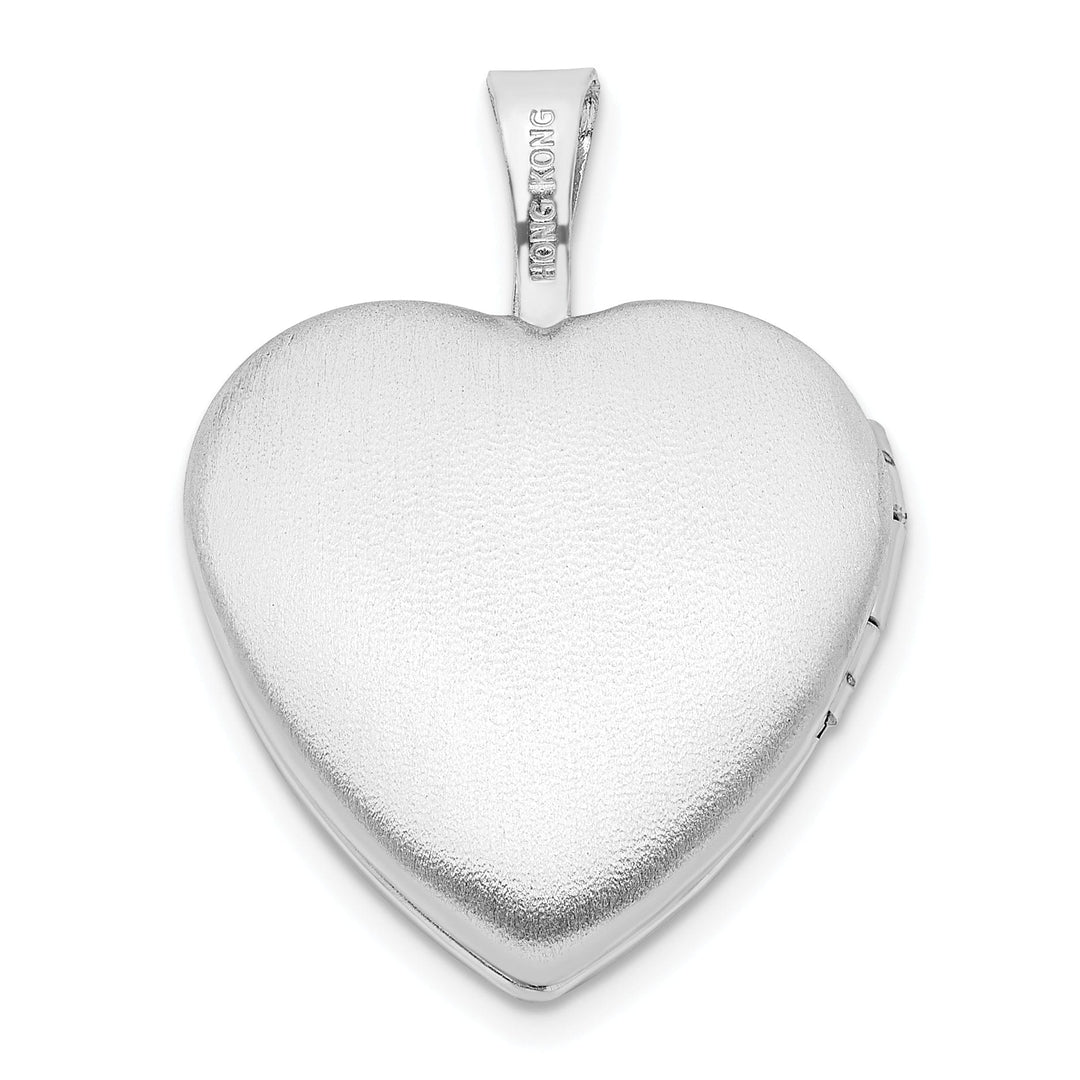 Lovely Rita's Locket Sterling Silver 16mm Paw Print Heart Locket