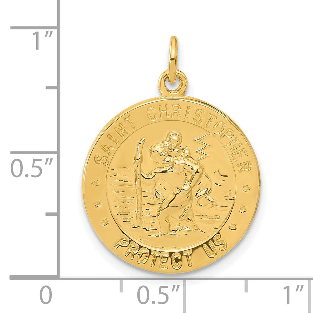 Lovely Rita's Medals 24k Gold-plated Silver St.Christopher Golf Medal
