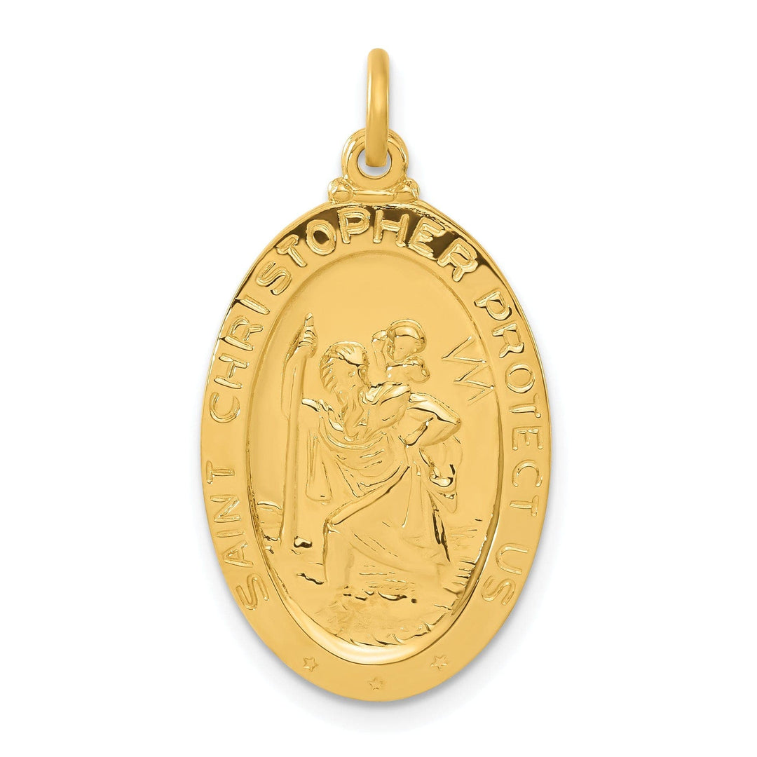 Lovely Rita's Medals 24k Gold-plated Silver St.Christopher Soccer Medal