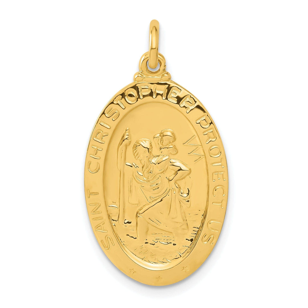 Lovely Rita's Medals 24k Gold-plated Silver StChristopher Bowling Medal