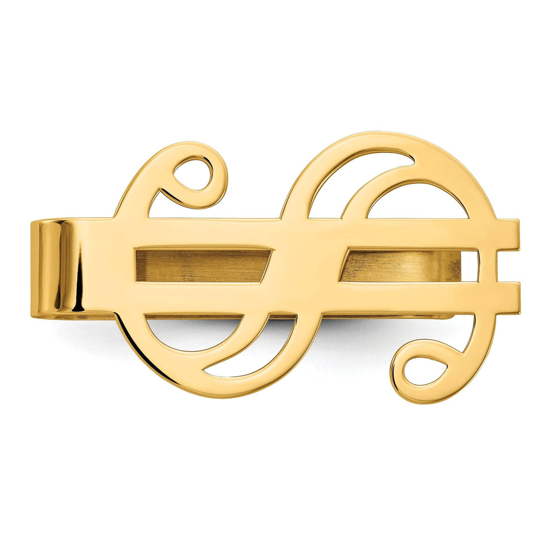 Lovely Rita's Money Clip 14k Yellow Gold Solid Dollar Sign Money Clip