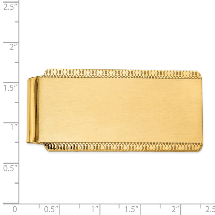 Lovely Rita's Money Clip 14k Yellow Gold Solid Edged Design Money Clip.