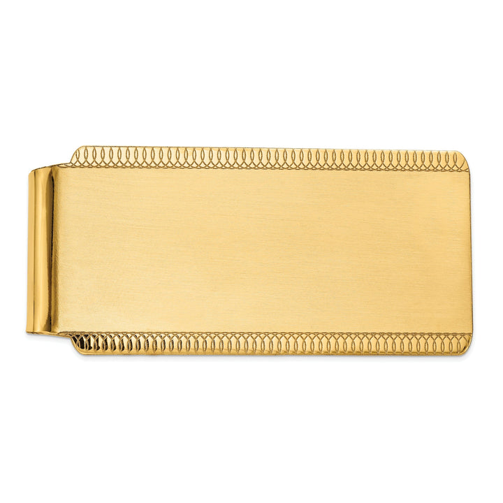 Lovely Rita's Money Clip 14k Yellow Gold Solid Edged Design Money Clip.