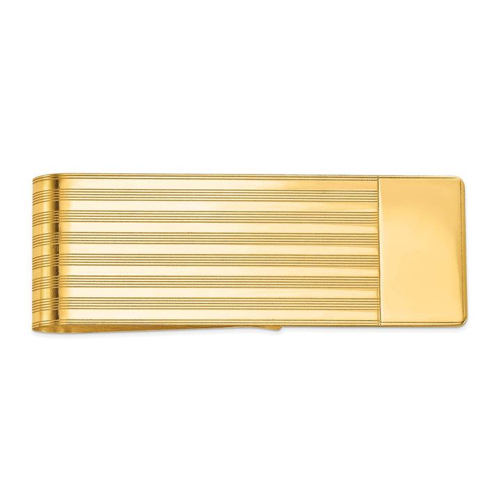 Lovely Rita's Money Clip 14k Yellow Gold Solid Line Design Money Clip.