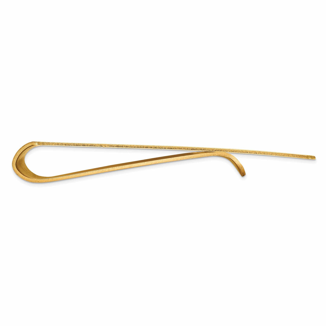 Lovely Rita's Money Clip 14k Yellow Gold Solid Line Design Money Clip.