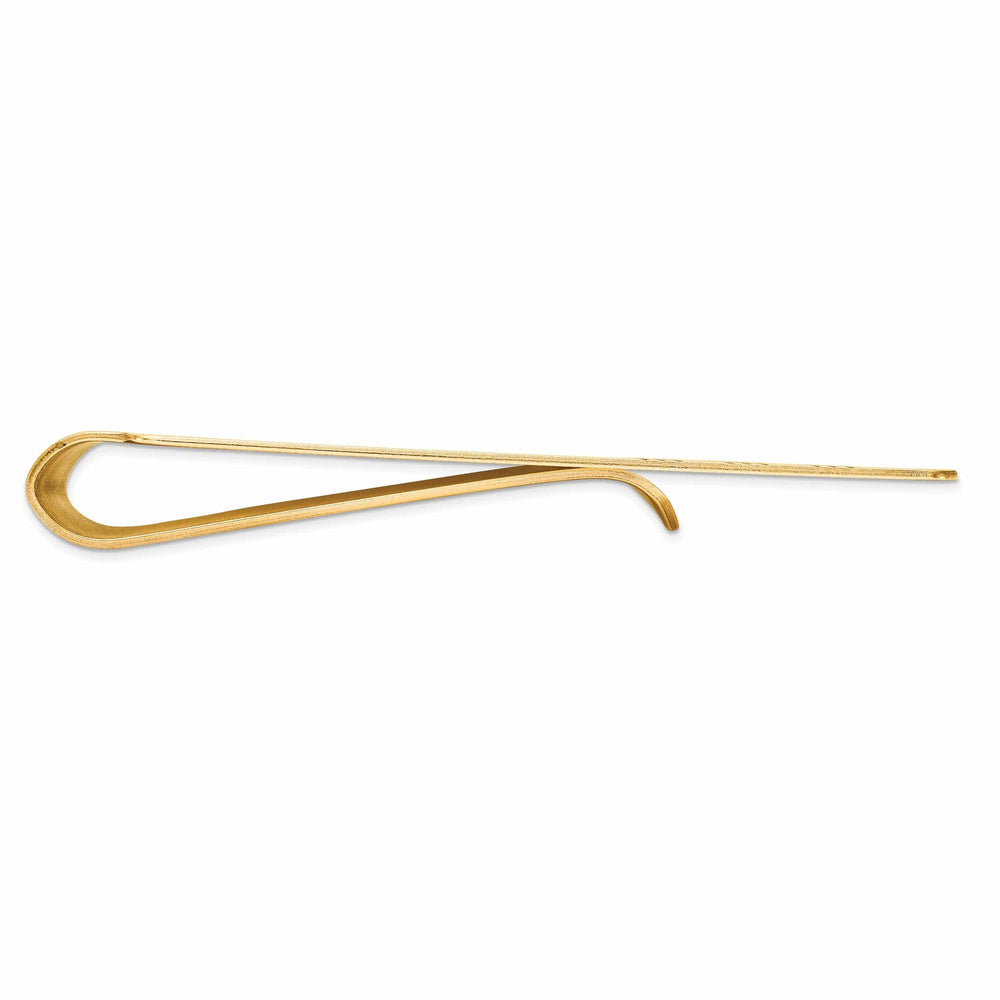 Lovely Rita's Money Clip 14k Yellow Gold Solid Line Design Money Clip.