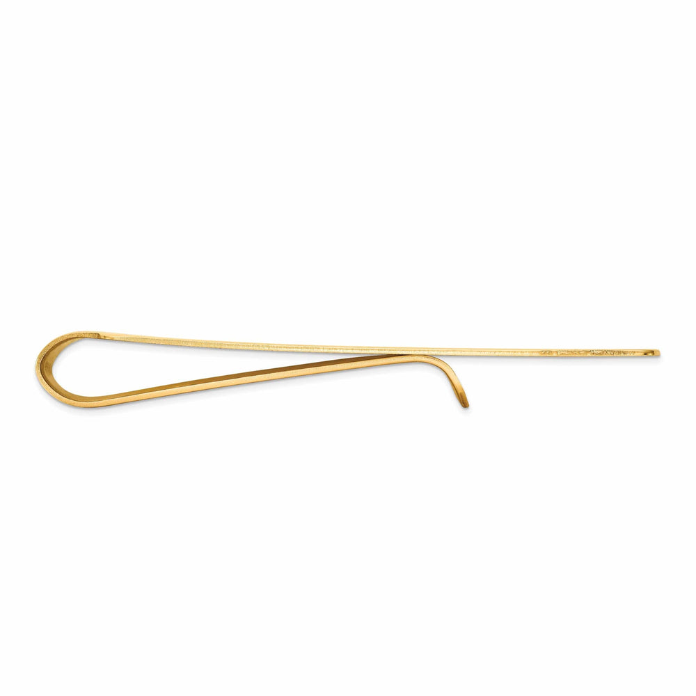 Lovely Rita's Money Clip 14k Yellow Gold Solid Line Design Money Clip.