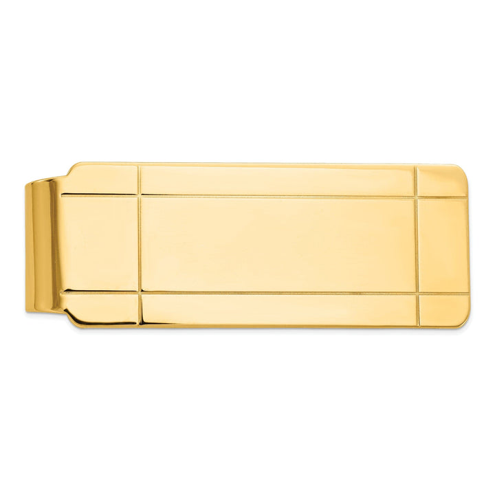 Lovely Rita's Money Clip 14k Yellow Gold Solid Line Design Money Clip