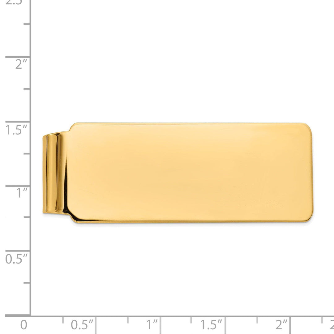 Lovely Rita's Money Clip 14k Yellow Gold Solid Smooth Flat Money Clip.