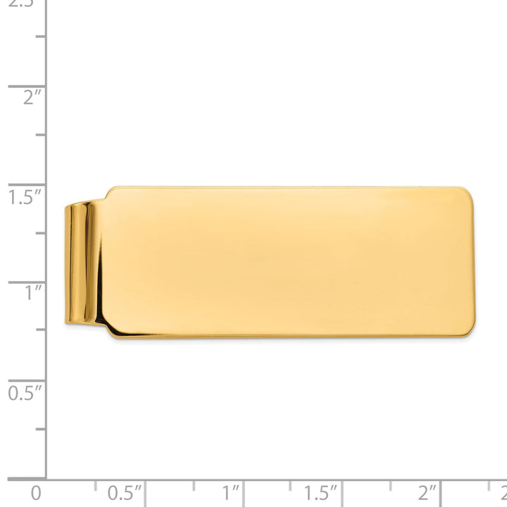 Lovely Rita's Money Clip 14k Yellow Gold Solid Smooth Flat Money Clip.