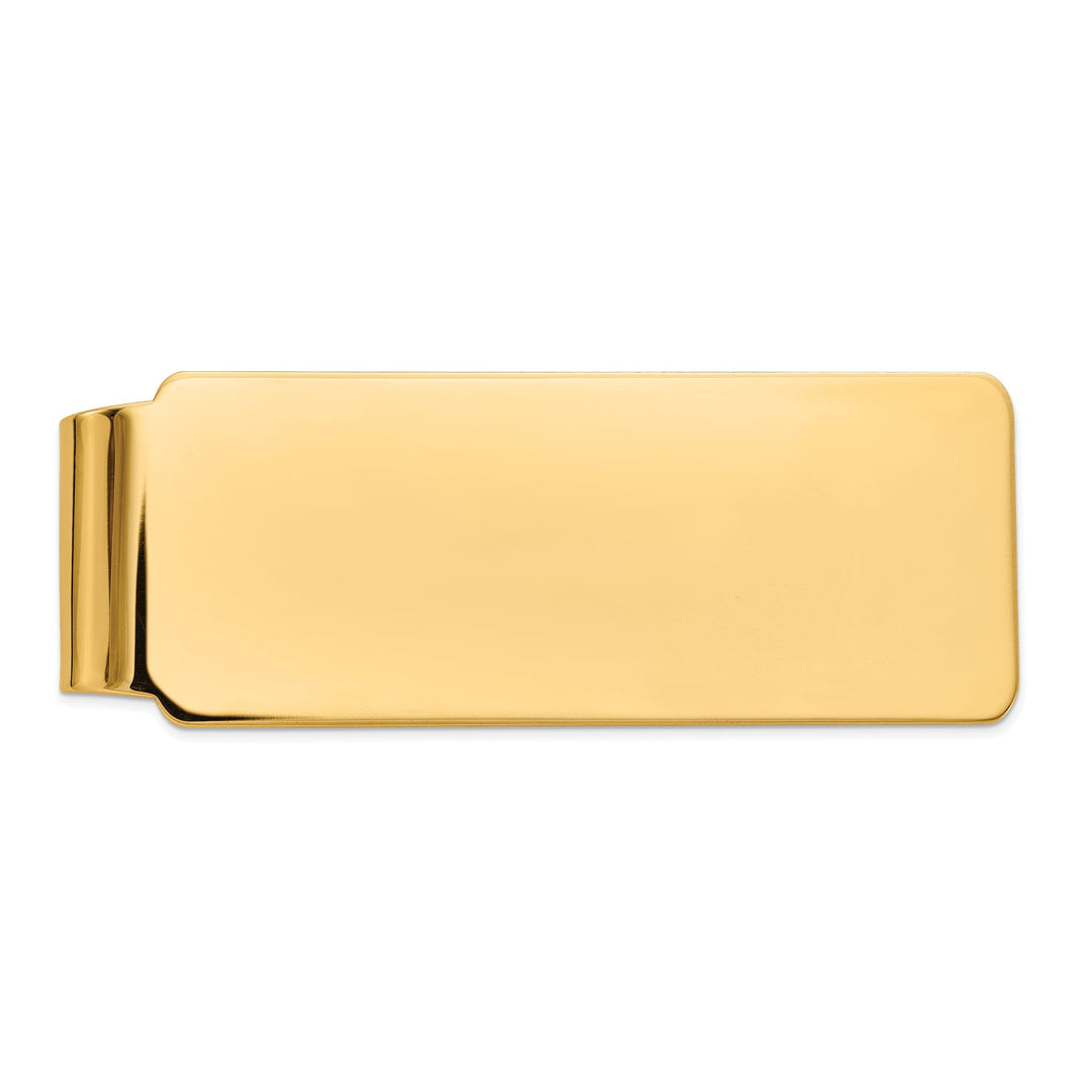 Lovely Rita's Money Clip 14k Yellow Gold Solid Smooth Flat Money Clip.