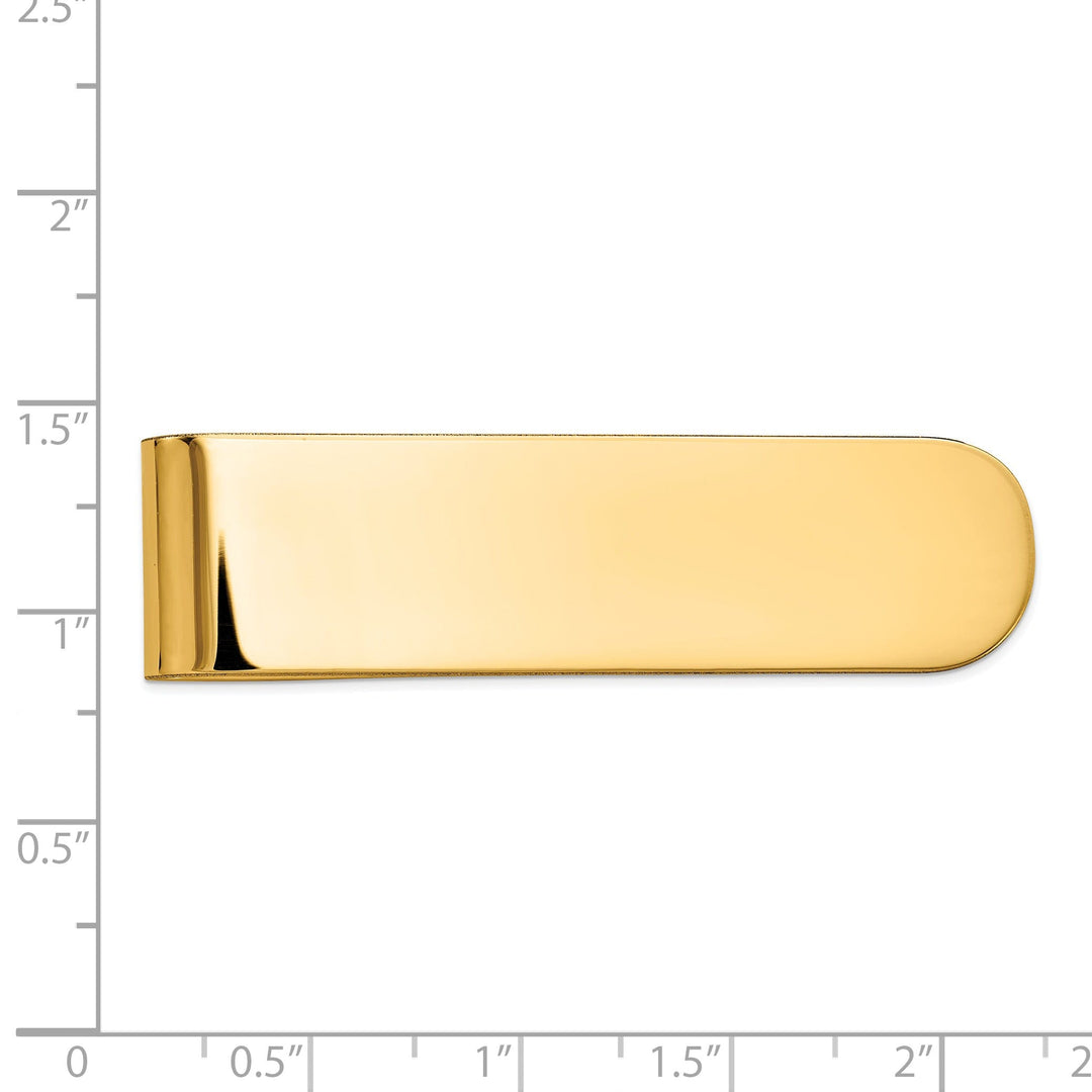 Lovely Rita's Money Clip 14k Yellow Gold Solid Smooth Flat Money Clip.