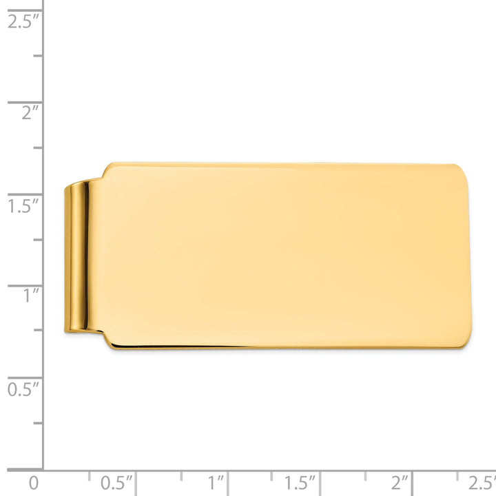 Lovely Rita's Money Clip 14k Yellow Gold Solid Smooth Flat Money Clip.