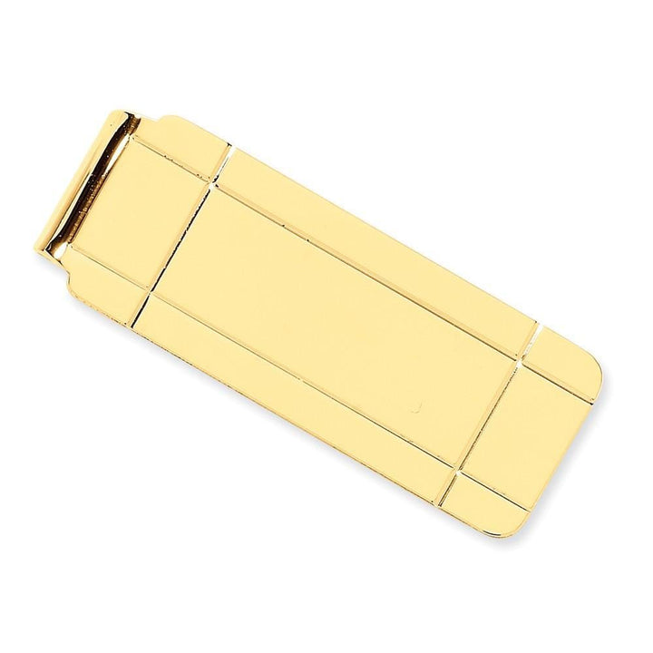 Lovely Rita's Money Clip Contemporary Style Engraving - $20 14k Yellow Gold Solid Line Design Money Clip