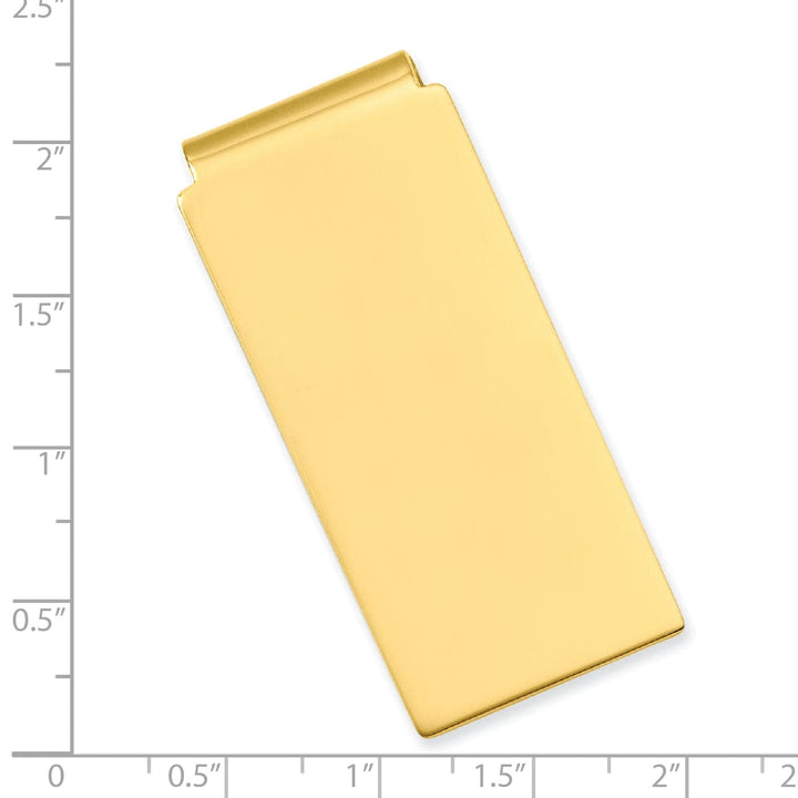 Jere Collection Money Clip Gold Plated Polished Hinged Money Clip