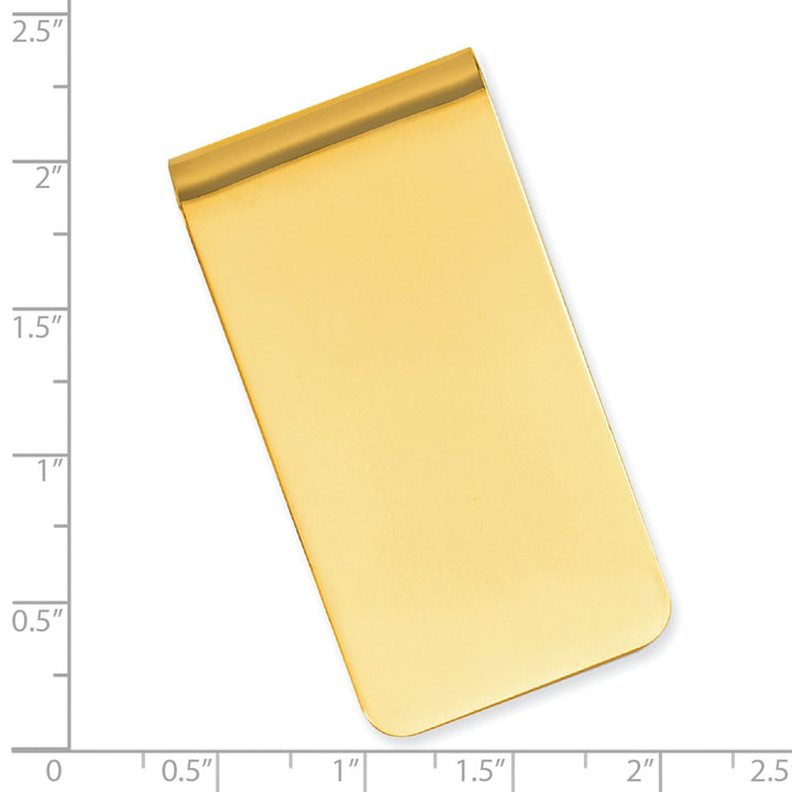 Jere Collection Money Clip Gold Plated Polished Rectangle Money Clip