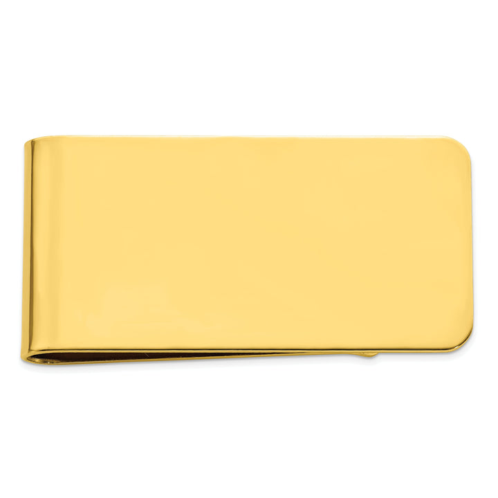 Jere Collection Money Clip Gold Plated Polished Rectangle Money Clip