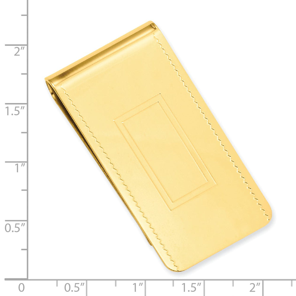 Jere Collection Money Clip Gold Plated with Engravable Area Money Clip