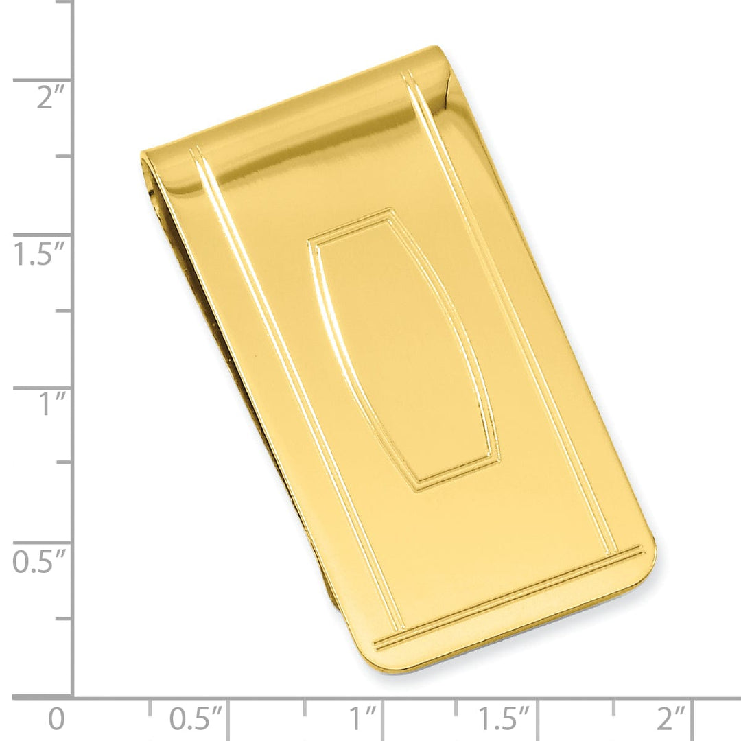 Jere Collection Money Clip Gold Plated with Engravable Area Money Clip
