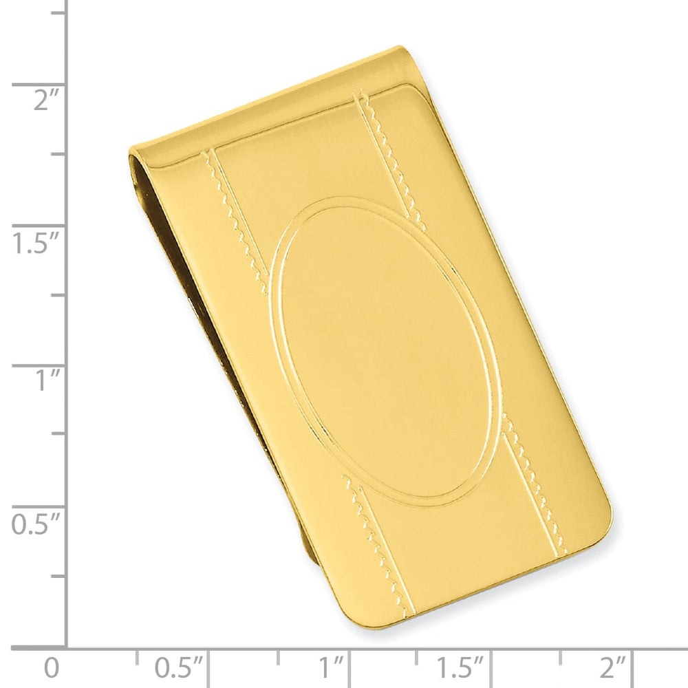 Jere Collection Money Clip Gold Plated with Engravable Area Money Clip
