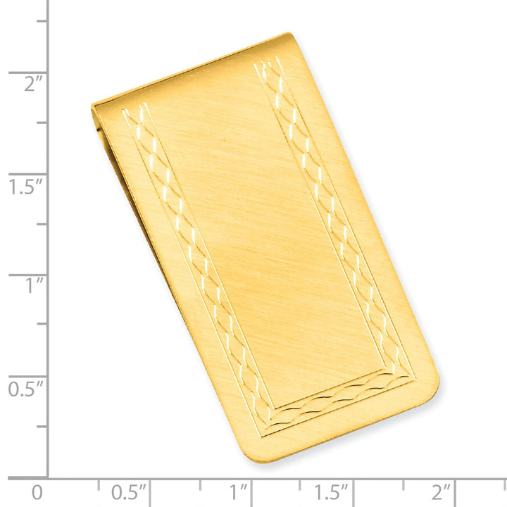 Jere Collection Money Clip Gold Plated with Engravable Area Money Clip