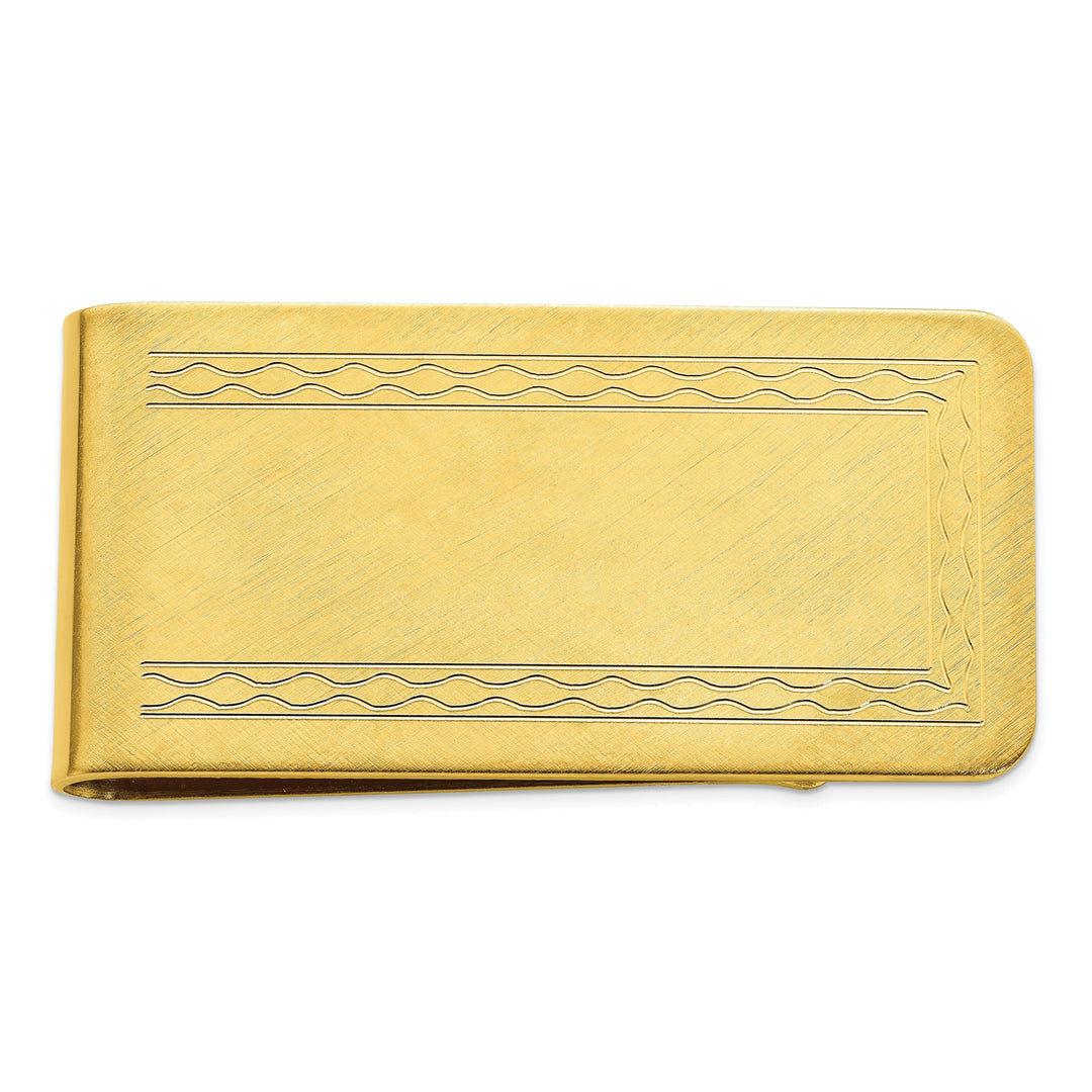 Jere Collection Money Clip Gold Plated with Engravable Area Money Clip