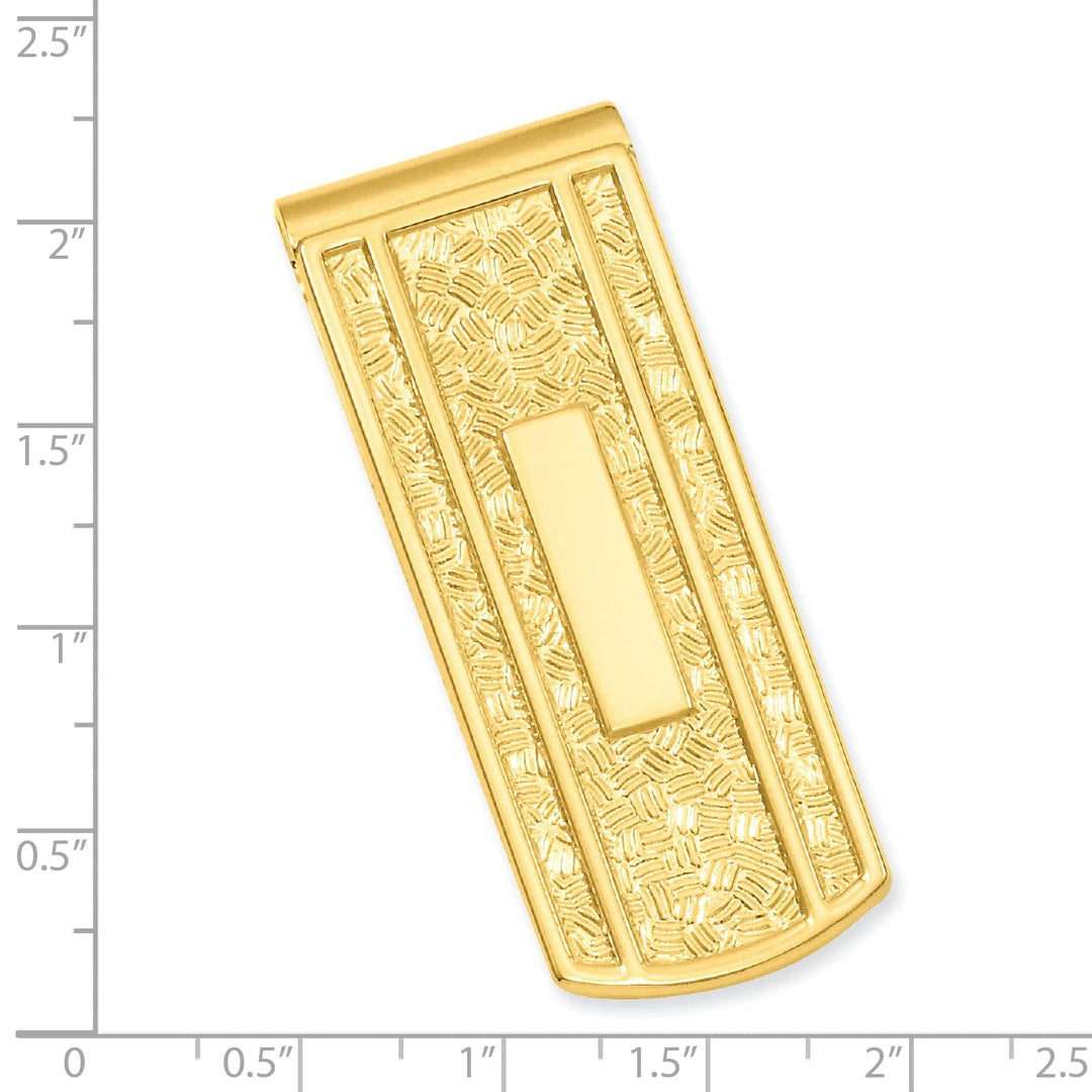 Jere Collection Money Clip Gold Plated with Engravable Area Money Clip