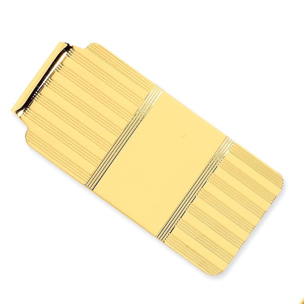 Lovely Rita's Money Clip No Engraving 14k Yellow Gold Solid Line Design Money Clip.