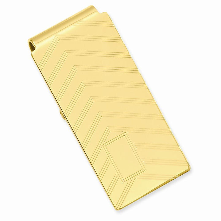 Kelly Waters Money Clip No Engraving Gold Plated Angles Engravable Hinged Money Clip