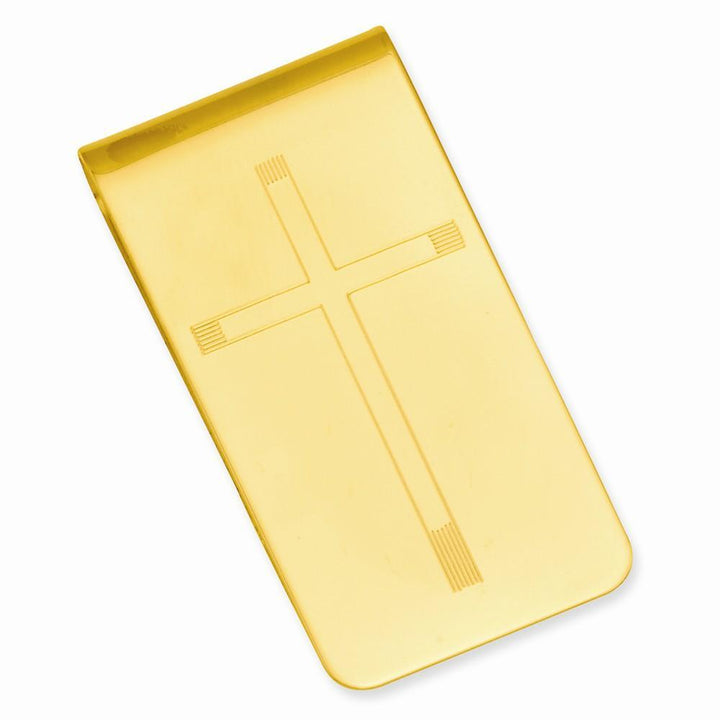 Kelly Waters Money Clip No Engraving Gold Plated Cross Engravable Money Clip