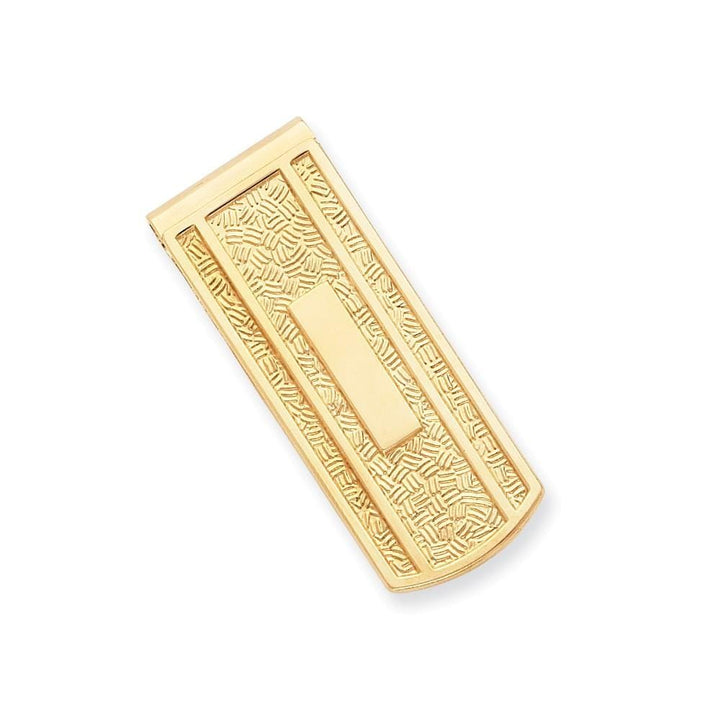 Jere Collection Money Clip No Engraving Gold Plated with Engravable Area Money Clip