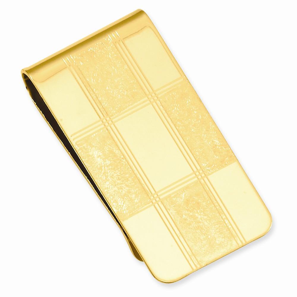 Kelly Waters Money Clip No Engraving Yellow Gold Plated Four Square Engravable Money Clip