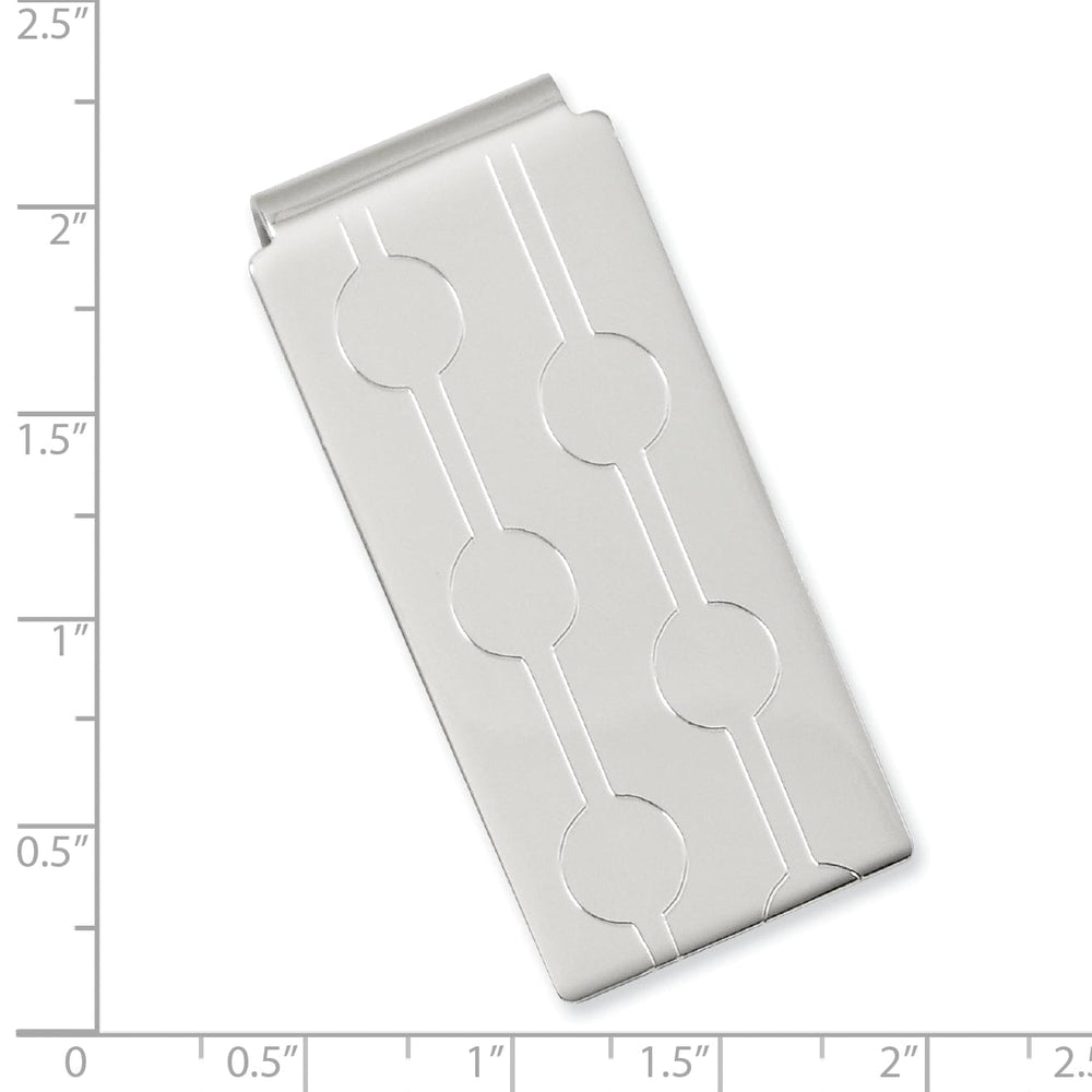 Kelly Waters Money Clip Rhodium Plated Engravable Hinged Money Clip