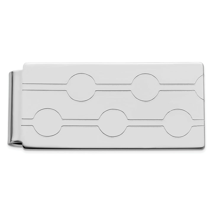Kelly Waters Money Clip Rhodium Plated Engravable Hinged Money Clip