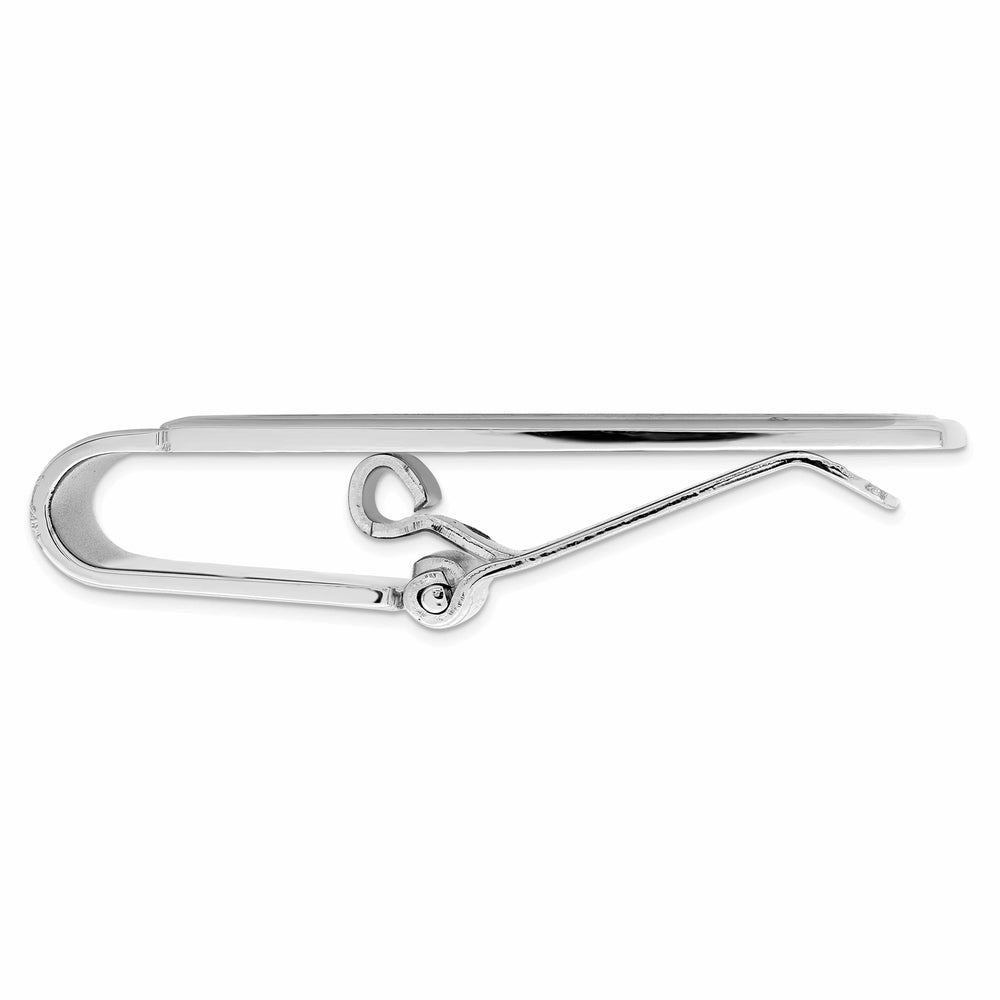 Jere Collection Money Clip Rhodium Plated Fish in Net Hinged Money Clip