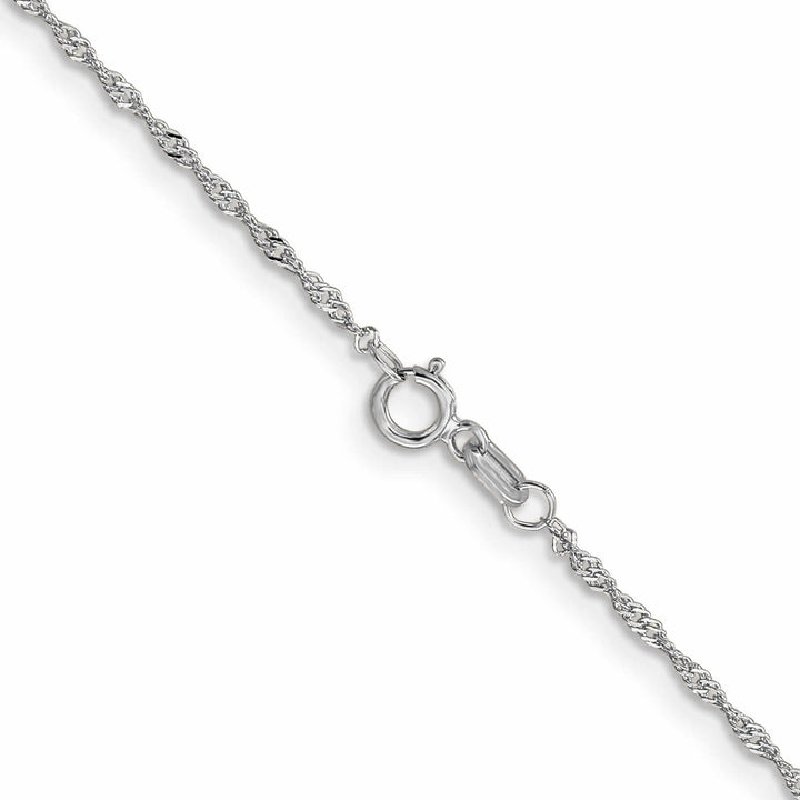 Lovely Rita's Necklaces 10K White Gold 1 mm Sparkle Singapore Chain