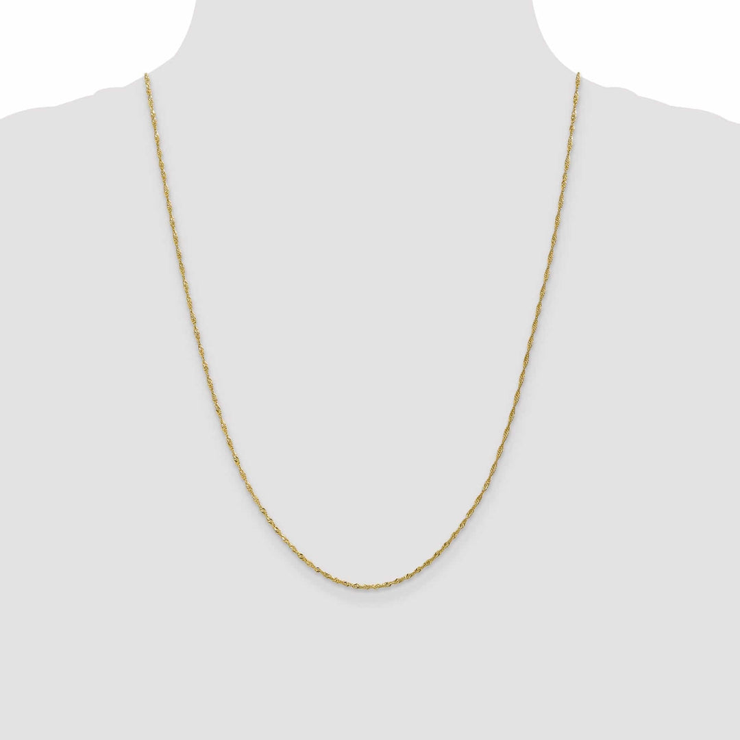 Lovely Rita's Necklaces 10k Yellow Gold 1.3 mm Singapore Chain Chain