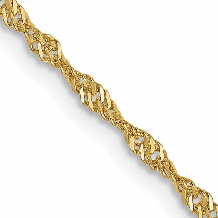 Lovely Rita's Necklaces 10k Yellow Gold 1.3 mm Singapore Chain Chain