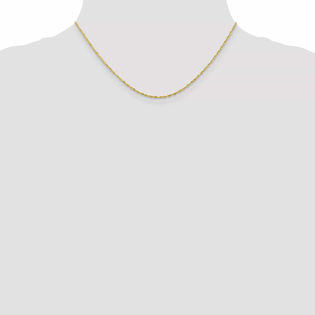 Lovely Rita's Necklaces 10k Yellow Gold 1.5m D.C Lightweight Rope Chain
