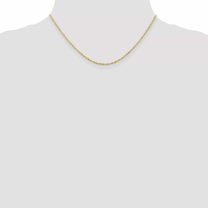 Lovely Rita's Necklaces 10k Yellow Gold 1.5m D.C Lightweight Rope Chain