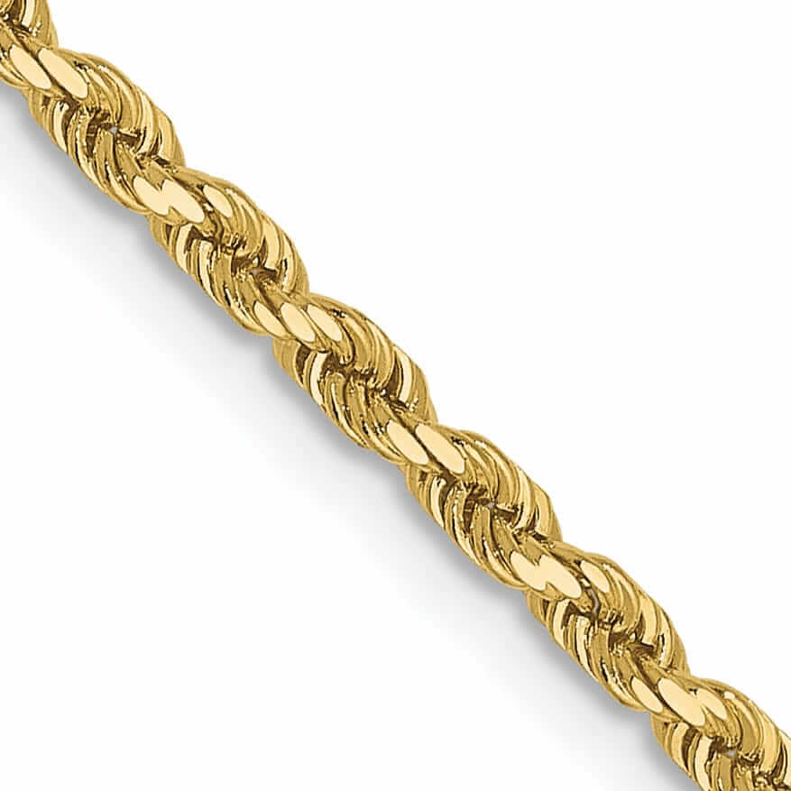 Lovely Rita's Necklaces 10k Yellow Gold 2.00mm D.C Rope Chain